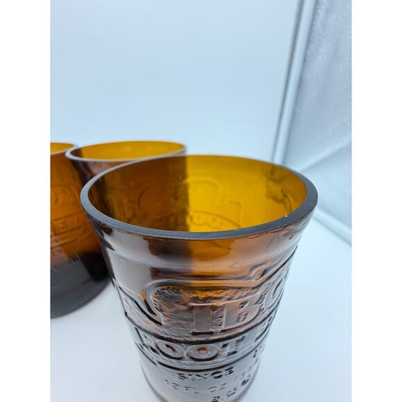 Set of 5 Upcycled IBC Root Beer 4" Tall Amber Brown Drinking Glasses Collectible - Picture 5 of 8